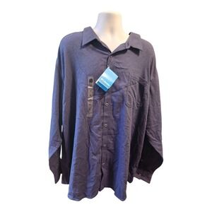 Columbia Boulder Ridge Flannel Long Sleeve Shirt 4X Blue Regular‎ Fit Mens